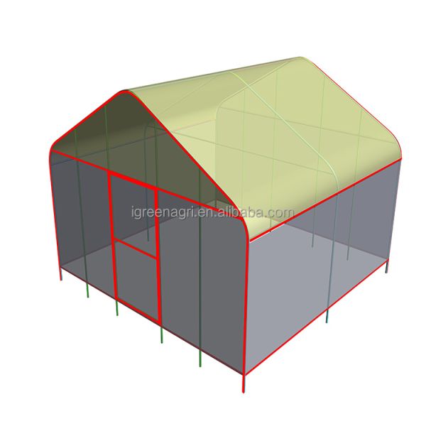 Galvanized Steel Frame Agricultural PE Film Low Cost Garden Green Houses for Plant Growing