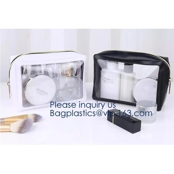 Small Clear PVC Waterproof Bag with Zipper Closure, Mini Portable Transparent Plastic Organizer Pouch for Cosmetic, Make