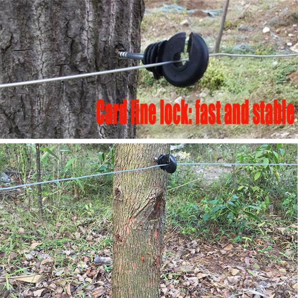 Винт в электрических изоляторах загородки звенит аксессуары сада выгона столба деревянные