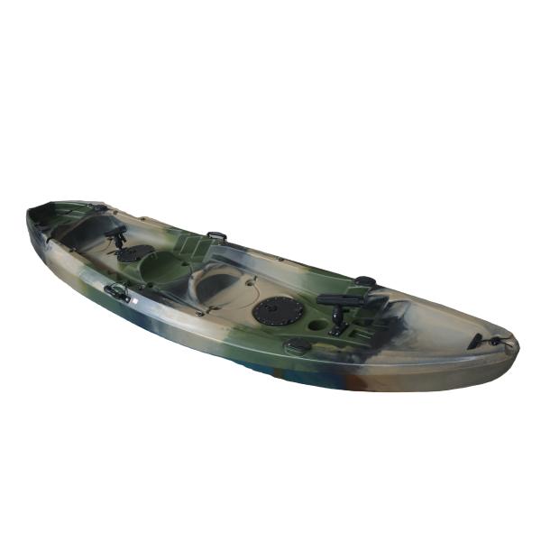 Load Capacity 300kgs/661lbs Army Green Tandem Kayak for Lakes Rivers Fishing Woowave