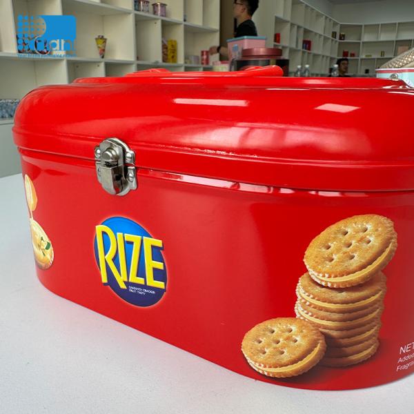 Boîte en fer blanc personnalisée légère 1L 500ml 250g-800g Avec serrure