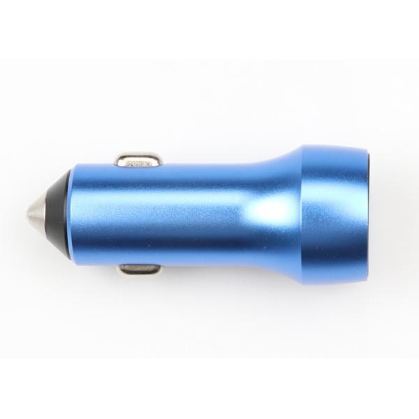 All Metal Aluminum Alloy 3.1A Car Phone Charger , Dual Usb Port Cell Phone Car Charger