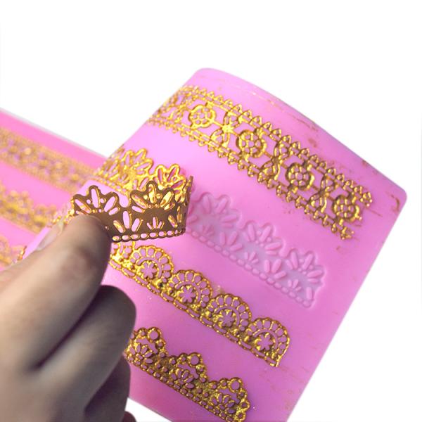 OEM / ODM Silicone Cute Cake Lace Mat , Silicone Lace Mats For Cake