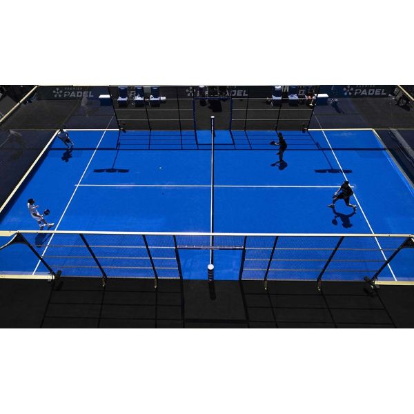 Césped artificial para pádel multideportivo con sistemas de drenaje y relleno personalizados, certificado ISO 9001