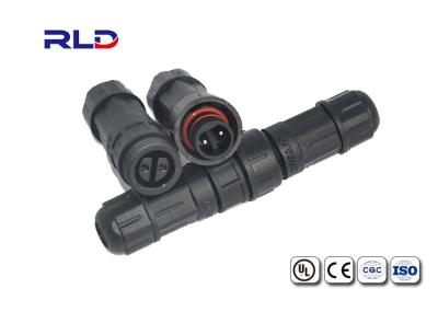 O conector impermeável atual alto da tomada, 3 Pin Plastic Circular Connectors Gold chapeou