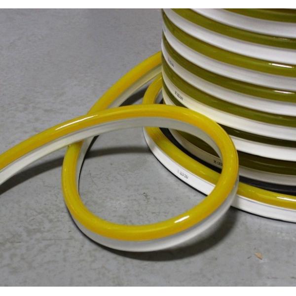 Couverture en pvc couleur jaune bande de néon flexible 220v conduit ruban de néonflex corde 11x18mm mince imperméable à l'eau décoration extérieure