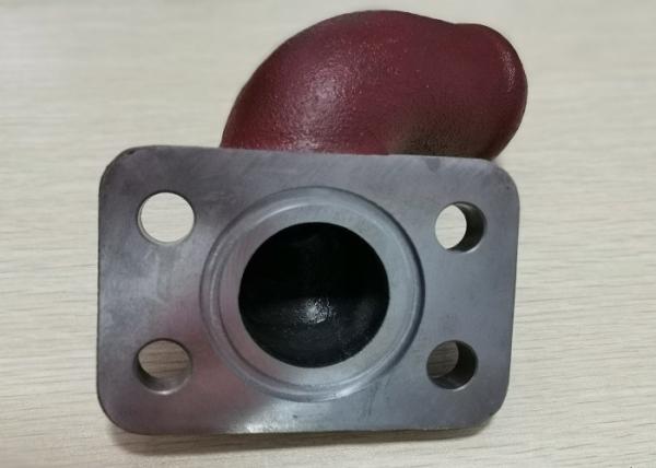 Cast Iron Elbow Pipe Painted In Red HT250 Green Sand Casting