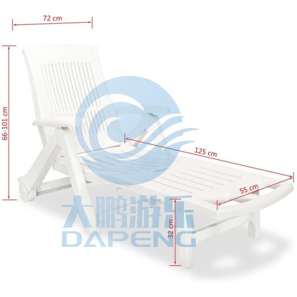 Plegamiento Chaise Recliner Chair Outdoor Portable para la piscina del complejo playero del hotel