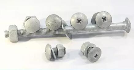 Hot Dip Galvanized Grade 307A Hex Head Bolt Round Head Oval Neck Guardrail Splice Bolt
