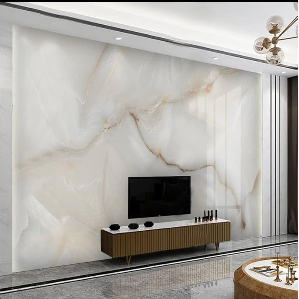 48inch Luxury Decorative PVC Wall Panel Black Gold Marble Interior Wall Cladding