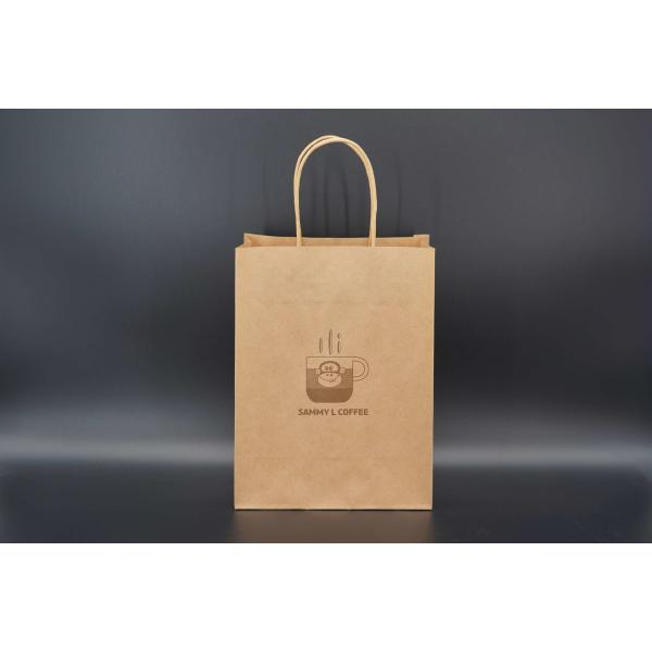Takeaway Eco Paper Bags Brown Kraft Paper Shopping Bag Customized