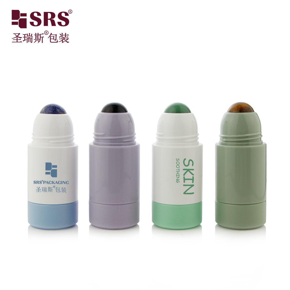 Replaceable Gemstone Roll-on Bottle Empty Cosmetic Container For Deodorant