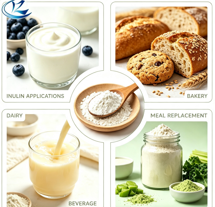 Beverage Bakery Nutraceutical High Purity Inulin Powder 90%~95% Chicory Root Inulin Prebiotic Fiber