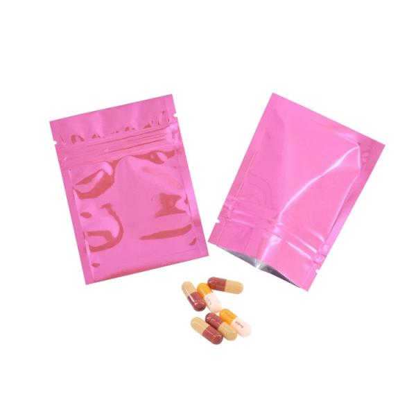 Metallic Vacuum Heat Seal Aluminum Foil Bag With Tear Notches