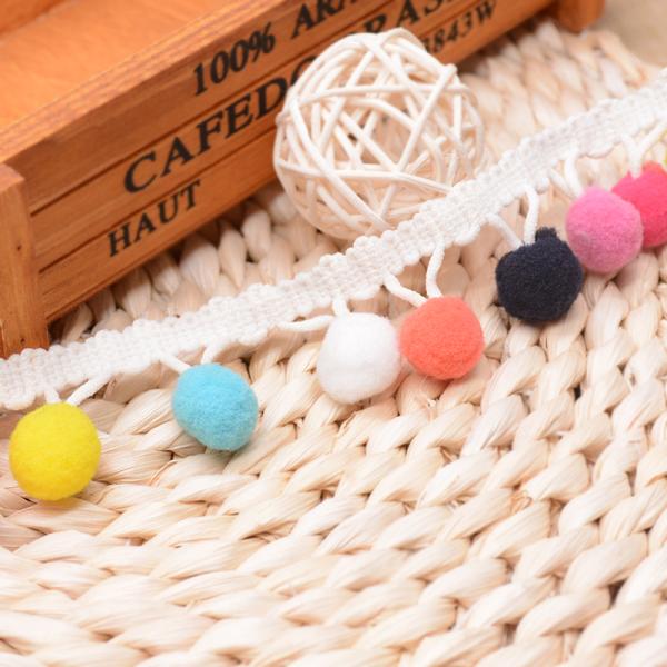 GL008 кладет ленту в мешки отделки 3cm красочную Pom Pom