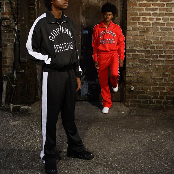 Custom Black Screen Printing Half Zip Polo Long Sleeve Streetwear Tracksuit and Hoodie Sweatpants Set