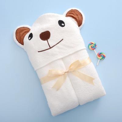 La place molle d'OEM badine le coton infantile à capuchon de bambou du poncho 100% de serviettes de Bath