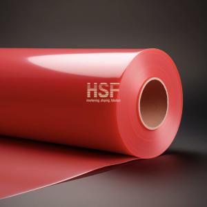 Rolo de folha de plástico HDPE opaco vermelho 40 uM comprimento de enrolamento