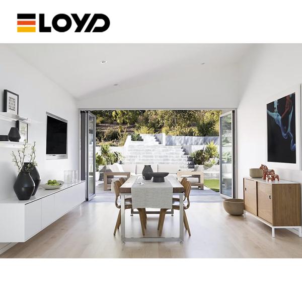 Modern Design Courtyard Entry Folding Door System German Brand Waterproof Aluminium Triple Glazed Bi-Fold Doors