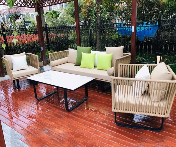 ensemble extérieur sectionnel de Sofa Adjustable Waterproof Garden Furniture de salon moderne de 1.5mm