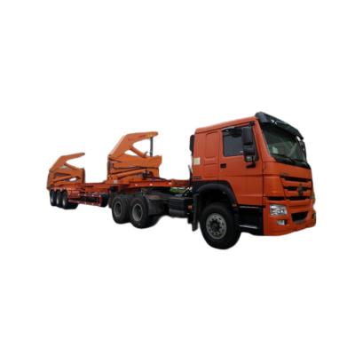 Sinotruk Howo 8x4 Truck 37 Ton Side Lifter Side Loader Container Trailer Lift Truck Trailer skeleton Semi trailer