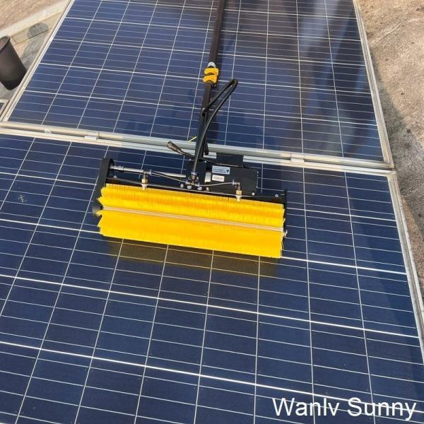 1 Limpeza de painel solar escova de rolamento Limpeza física 3,5 M Pólo de alumínio telescópico