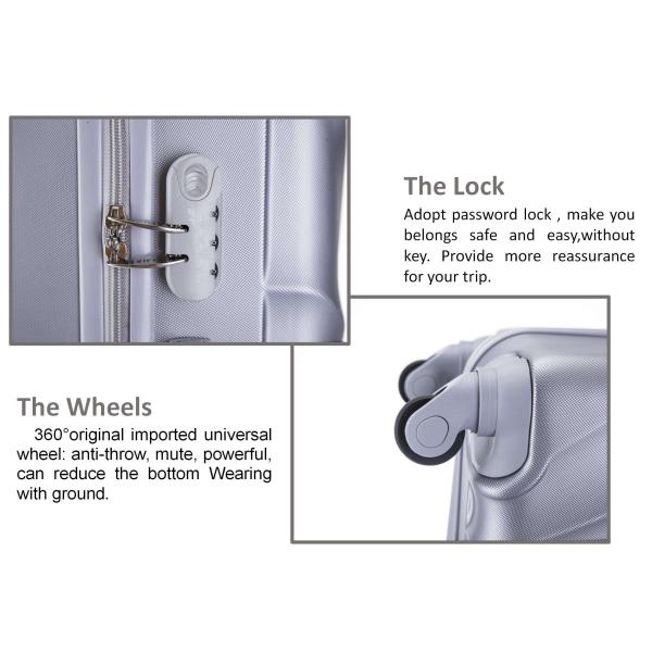 Electronics Brushed Anti Scratching Hard Shell Cabin Suitcase Ergonomic Design