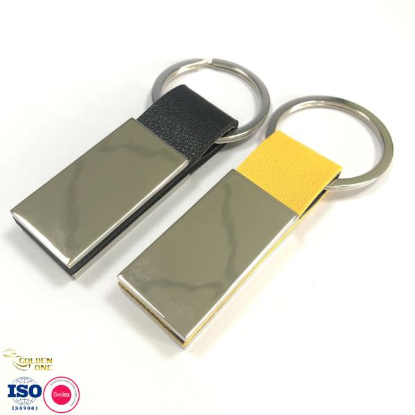 High Quality Custom Color Leather Key ring Blank Custom Logo Laser Luxury Pu Leather promotional keychain For Gift