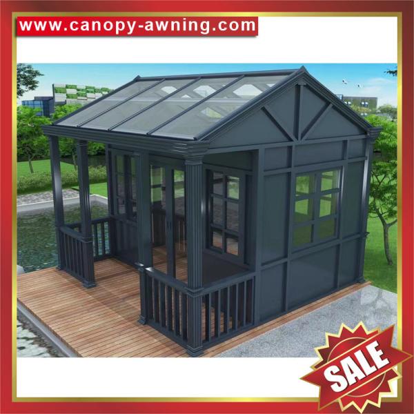 hot sale prefab outdoor garden glass alu aluminum aluminium alloy sunroom sun house cabin shed enclosure China