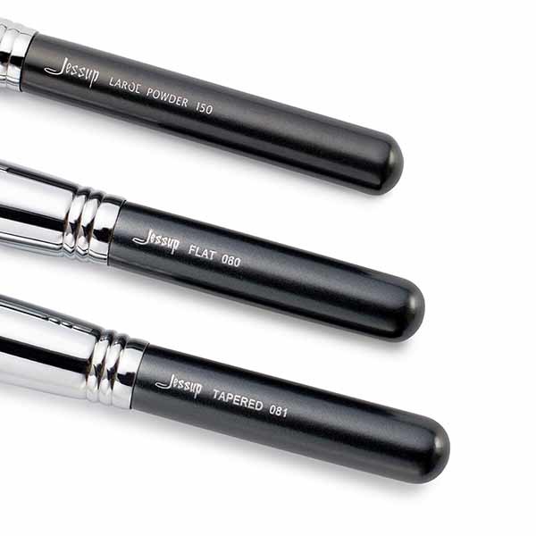 Jessup 27pcs Professional Makeup Brush Kit Copper Ferrule Synthetic Hair