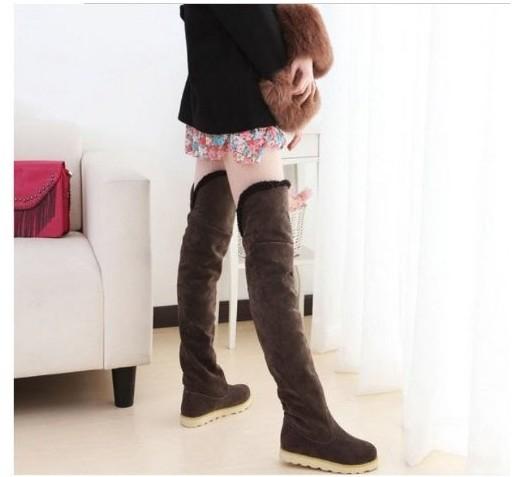 Newest Fashion Women's Knee Boots Over Knee Inner Wedge Boots Ladies Sexy Winter Snow boot