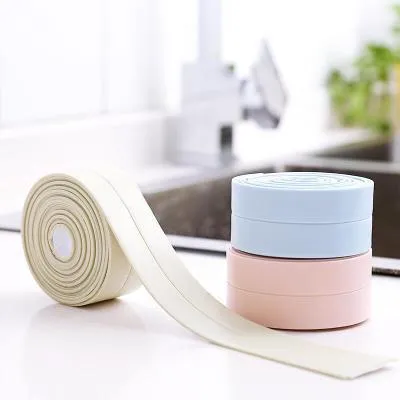 Kitchen & Bathroom Shower Floor and Wall Sealing Strip Self-Adhesive Waterproof PVC & Rubber Seal Tape