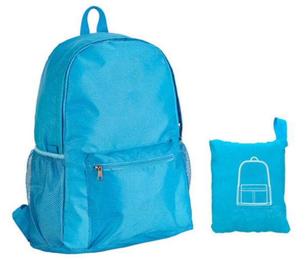 Light Weight Outdoor Sports Backpack Daily Folding Casual 600D Polyester With Pu Coating