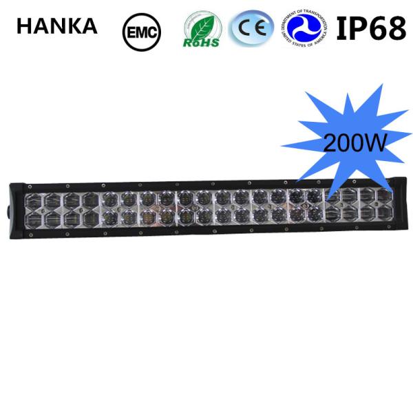 200W 6D Roof Mounted Off Road Light Bars For Trucks Stainless Steel Bracket