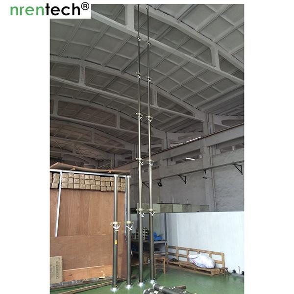 9m lockable pneumatic mast 50kg payloads-NR-2200-9000-50L/ antenna telescopic mast