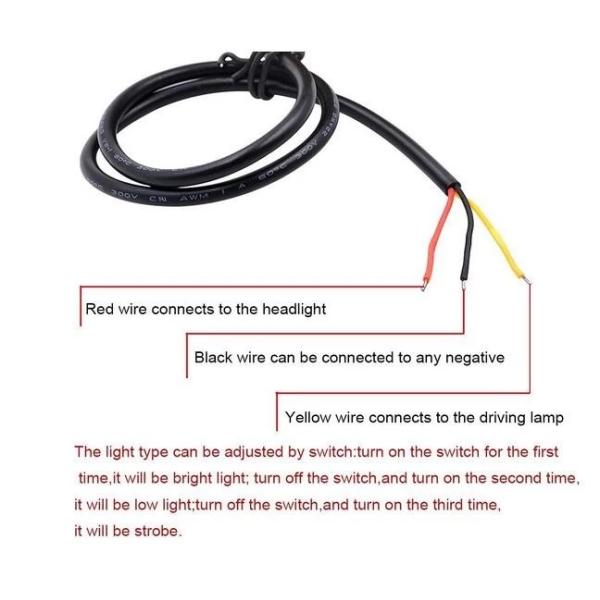 3000lm 30w Motorcycle Headlight Angel Eyes High Low Beam