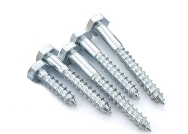 M5 M6 Tête hexagonale d'acier au carbone vis à auto-tape avec demi-fil zinc galvanisé