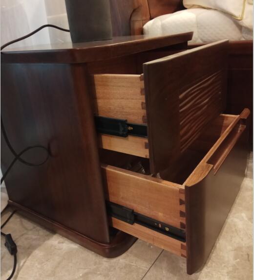 Moisture - Proof European Solid Wood Furniture Nightstand Bedside Table