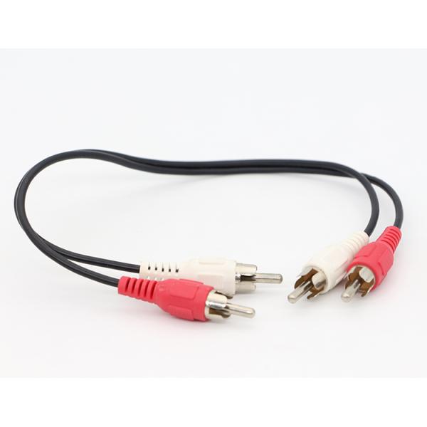 High End Audio Video TV Y Splitter 2 RCA Male to 2 RCA Male Audio Video Cable