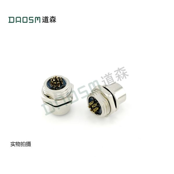 Nickel Plated Brass M12 Sensor Connectors IP67 Unshielded For Connections
