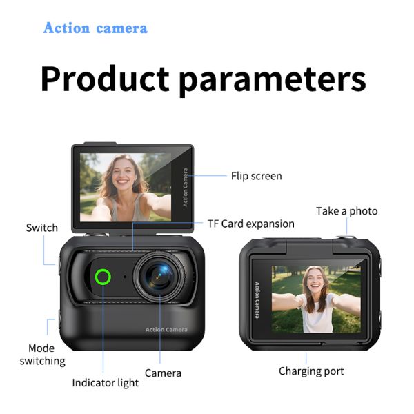 LK018 action camera 1080P high definition 2.0inch display 800mah battery