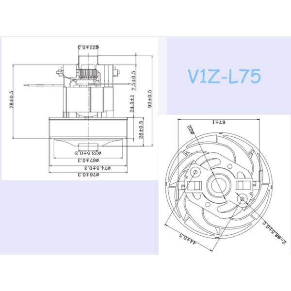 Outdoor Low Noise 98dB 110V 120V 1200 Watt Vacuum Motor