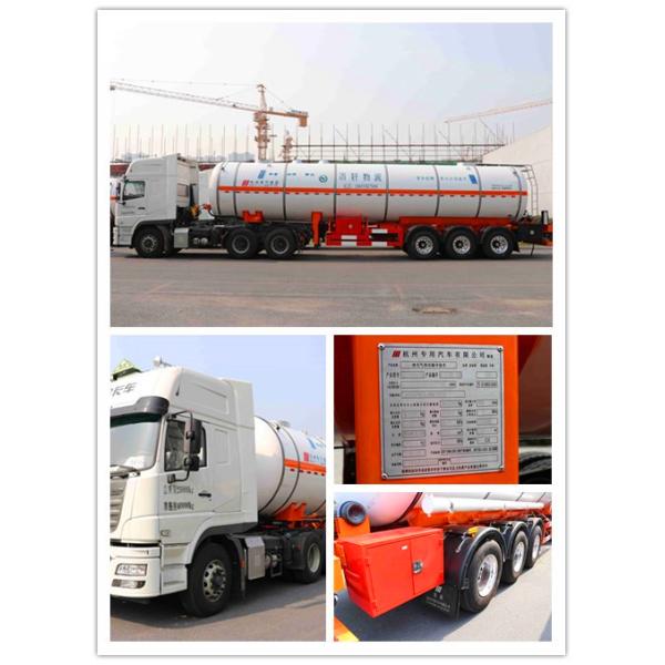 Capacity 39500L Three Axles Gas Tanker Truck , Durable Gas Delivery Truck