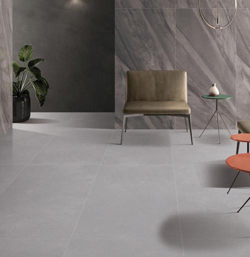 Azulejo de piso de sala de estar de hotel de microcimento 750 x 1500 mm resistência ao desgaste