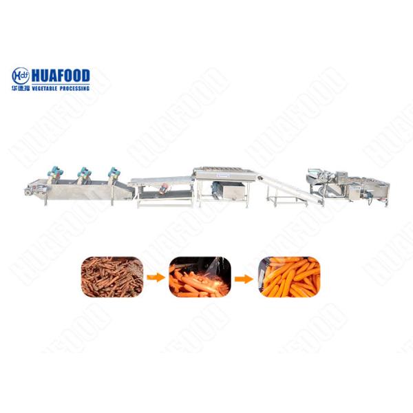High Efficiency Potato Processing Machinery  Brush Type Carrot Cleaning Machine
