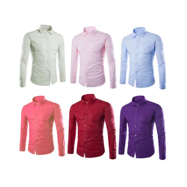 White Embroidered Dress Shirts , Personalised Business T Shirts Patterned Cufflinks