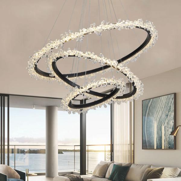 Simple Atmosphere Crystal Wreath Modern Pendant Light Postmodern Living Luxury