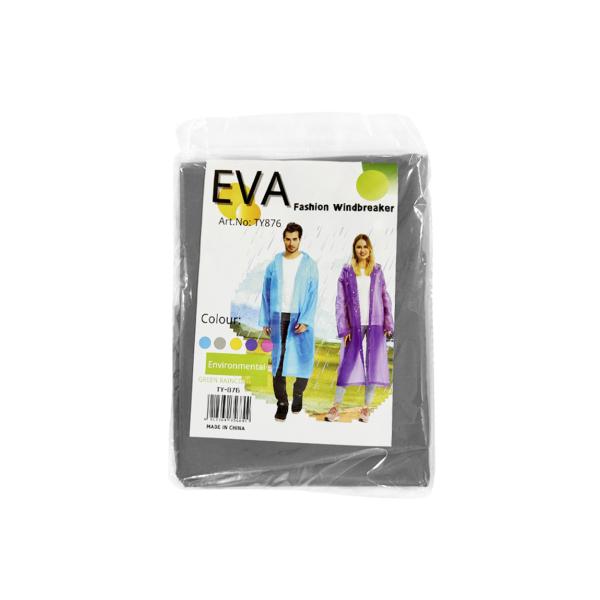 Blue/Purple/Yellow/Red Disposable EVA Raincoat With Hood For Adult/Children