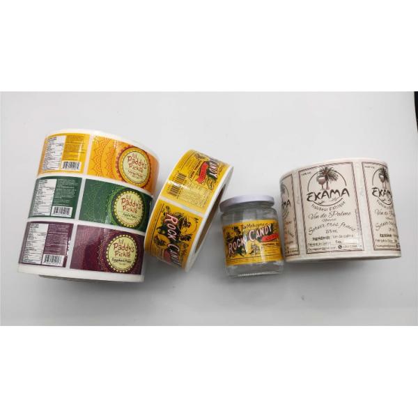 Adhesive VC Tube Printable Packaging Embossed Sticker Labels For Bottles