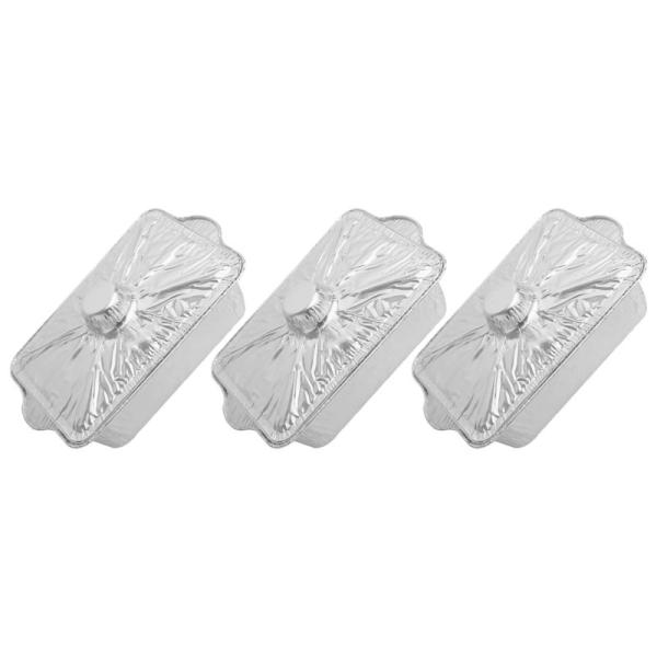 3-Pack Disposable Aluminum Barbecue Containers for Grilling and Baking Food Foil Pot